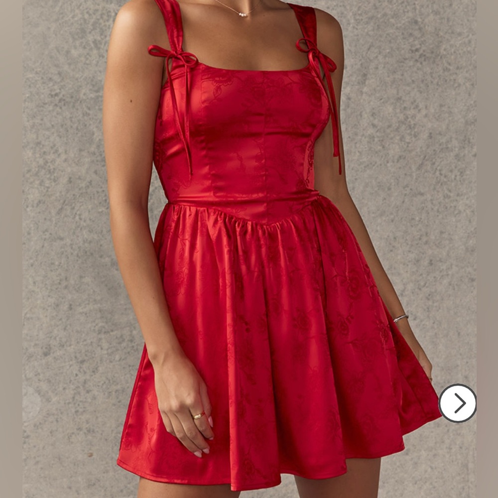 Lynda Satin Jacquard Mini Dress